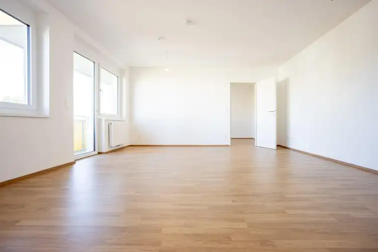 ERSTBEZUG „ein viertel grün“ - Moderne 3-Zimmer-Wohnung mit Balkon, Kellerabteil und Tiefgaragenstellplatz