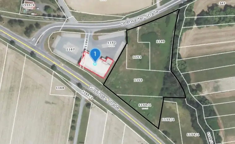 Betriebsgrundstück mit Planung für Garagenpark