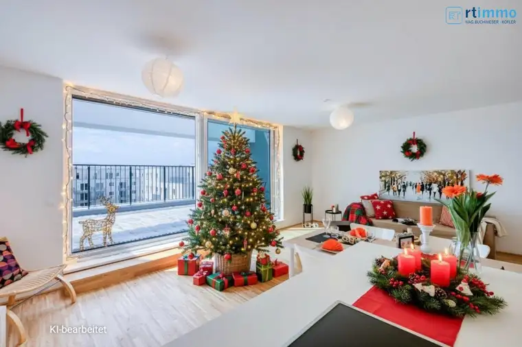 Fußball, Familie, Freizeit: 3-Zimmer Penthouse mit Traumterrasse, Fernblick und Klimaanlage