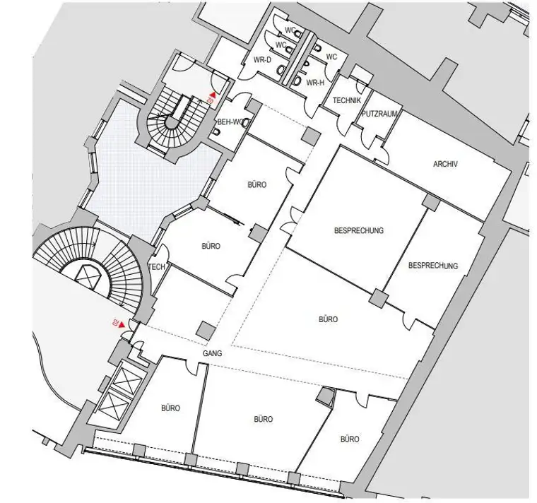 Repräsentatives Innenstadtbüro in schönem Stilhaus am Fleischmarkt