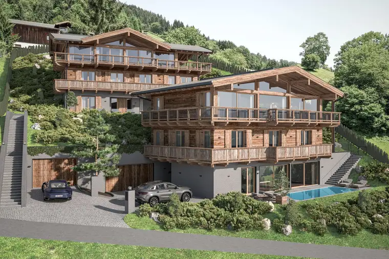 Grundstück mit Baugenehmigung für 2 Luxuschalets