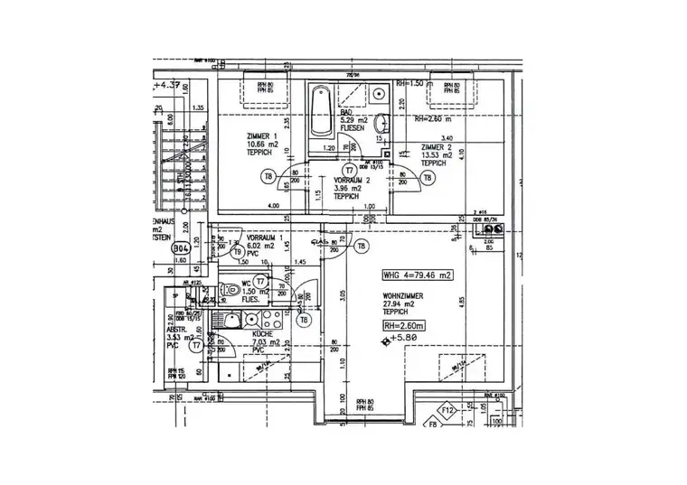 3-Zimmer-Wohnung, Top 4
