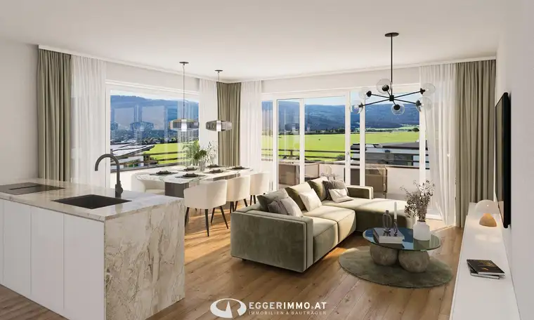 Hochwertige Neubau Eigentumswohnung mit Balkon und Garten in Maishofen