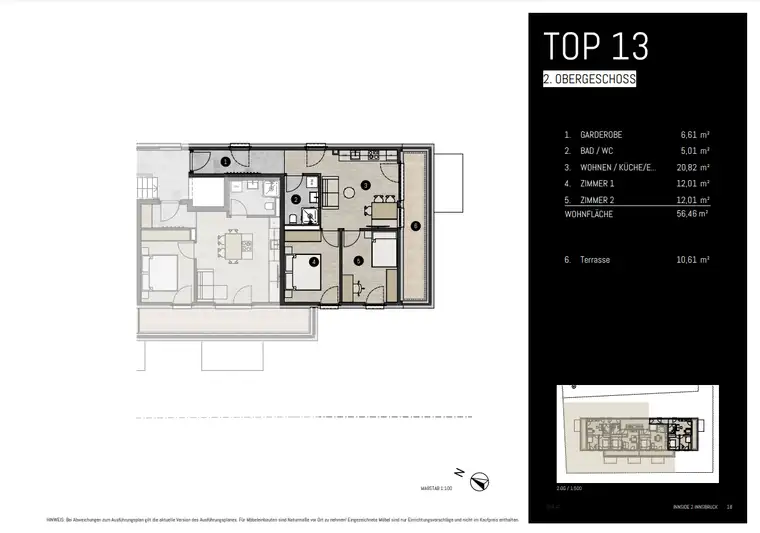clever geschnittene 3-Zimmer-Wohnung