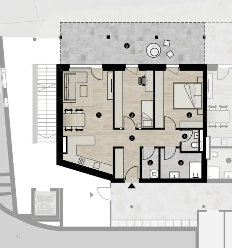Helle 3 Zimmer Wohnung in Ambras