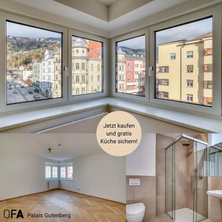 Erstbezug: 3 Zimmer Wohnung im idyllischen Saggen