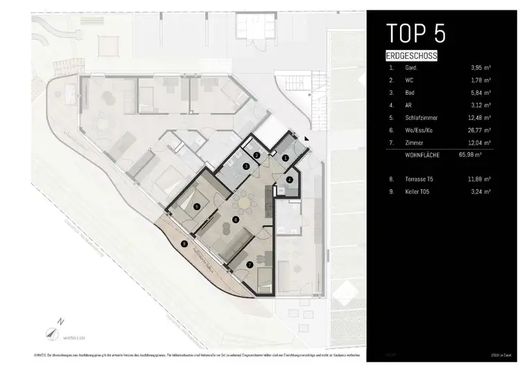 3-Zimmer-Terrassenwohnung mit sonnigem Außenbereich | Neubau Mühlau
