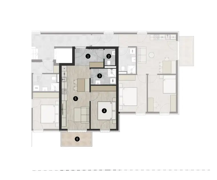 Hötting: clever geschnittene 2-Zimmer-Wohnung mit Terrasse