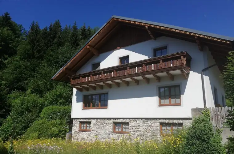 Wohnhaus mit großer westseitiger Terrasse 2 Balkone und Garage, voll unterkellert!