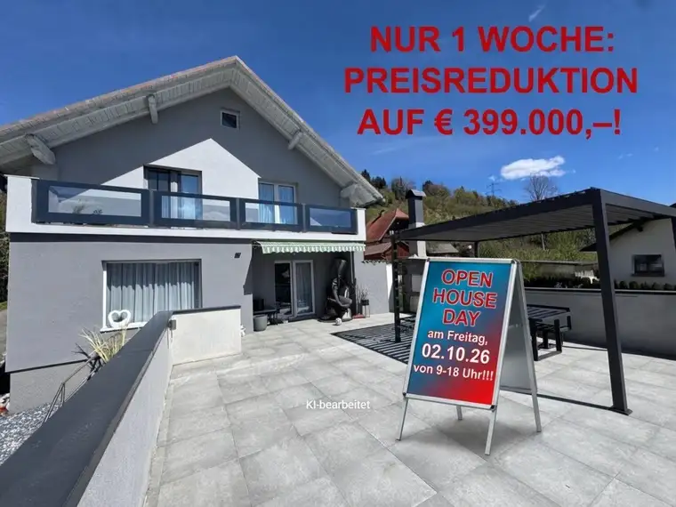 NUR 1 WOCHE: PREISREDUKTION AUF € 399.000,–! OPEN HOUSE DAY am Freitag, 02.10.26 von 9-18 Uhr!!!