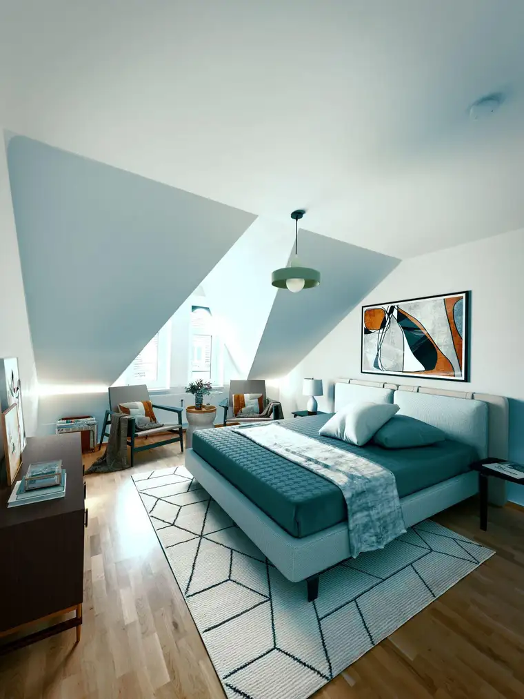 Schöne 3 Zimmer Wohnung im Dachgeschoss mit Klimaanlage - Provisionsfrei!