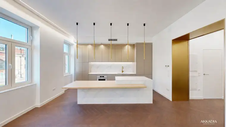 Exklusiver Altbau am Alsergrund: 3-Zimmer-Wohnung mit Terrasse und Designermöbel/-Küche
