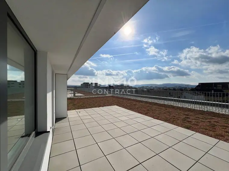 KREMSER WOHNKONZEPT - TOP77/6./ 2ZI-54qm Dachterrassenwohnung, Ostbalkon, Westterrasse € 234.979,81 +2 TG € 35.161,74 > Gesamtkaufpreis € 270.141,55 - klimaaktiv!