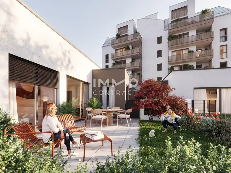 Traum Haus im Innenhof - Moderne 3-Zimmer-Wohnung mit Garten im ERSTBEZUG