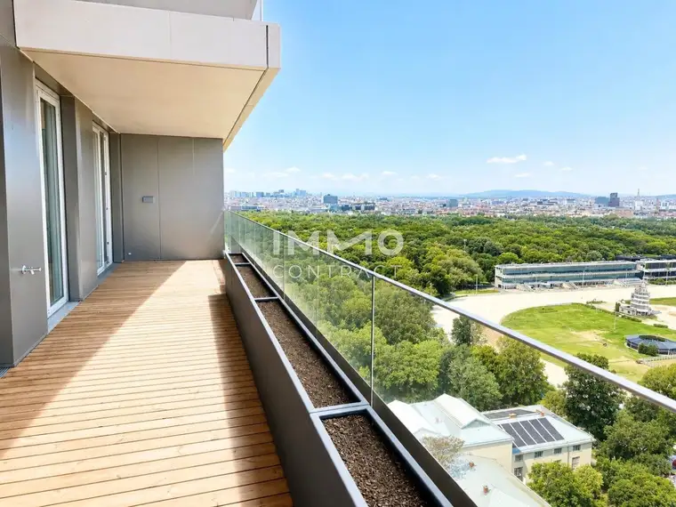 PRATER: 20. Etage - provisionsfrei inkl. ROOFTOP POOL: Erstbezug