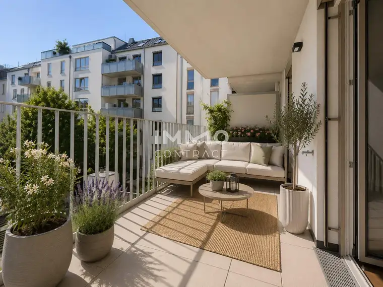 Zentral begehbare 3-Zimmer-Wohnung mit zwei Balkonen &amp; Ost-West-Ausrichtung – BEIM DONAUUFER