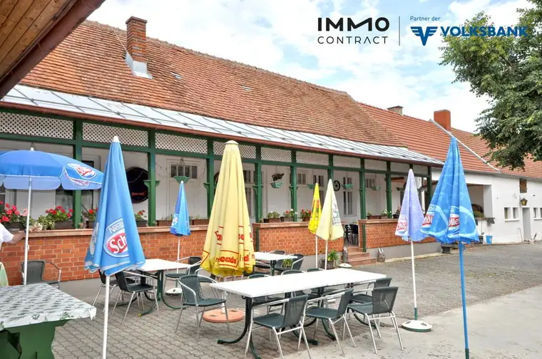 Pferdehaltung möglich! - Gasthof - mit Gastgarten im Innenhof und 5 Gästezimmern und Wohnbereich