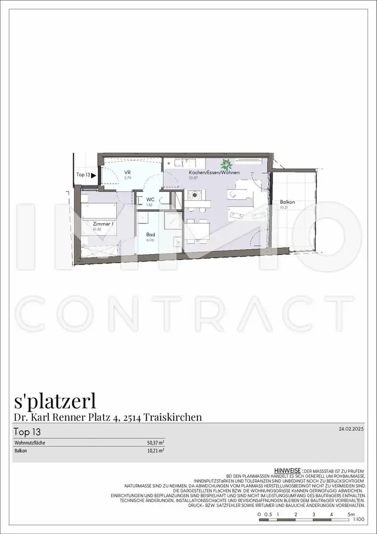 Perfekte, moderne 2-Zimmer-Wohnung mit großem Balkon in ruhiger Innenhoflage mitten im Zentrum