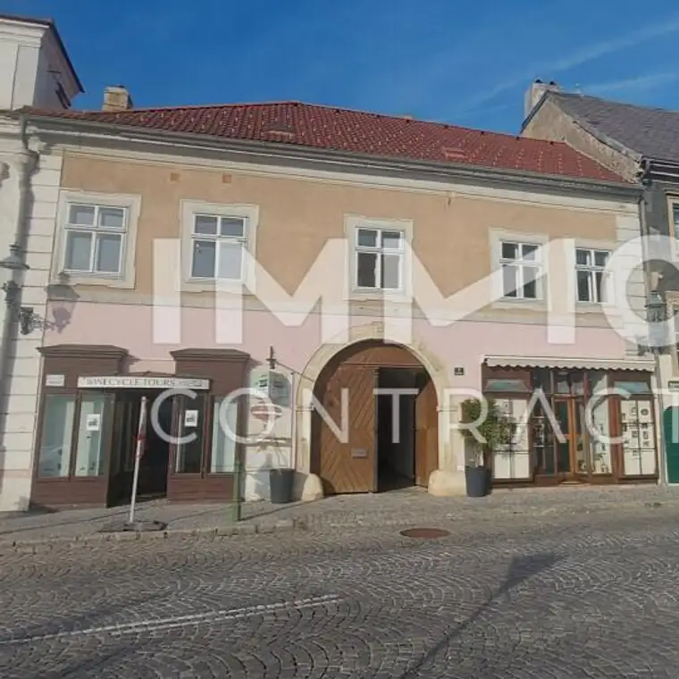 WOHN-UND GESCHÄFTSHAUS AUS DEM 16. JAHRHUNDERT IM HERZEN VON LANGENLOIS 100 m Kellerröhre, Nebengebäude, Innenhof, Geschäftslokale, usw.