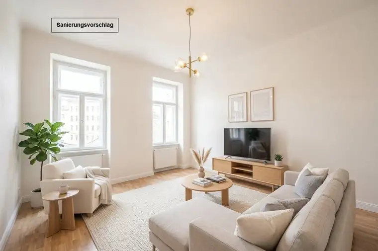++NEU++ Dein Sanierungsprojekt! 2-Zimmer-Altbau mit 52 m² – ohne Bad/WC und zeitgemäße Heizung