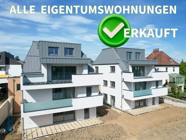 LINZ / FROSCHBERG: RASCHER BAUFORTSCHRITT - DG &amp; EMPORE -EIGENTUMSWOHNUNG ca. 140,26 m² Wohnfläche, 5 Zimmer + Dachterrasse, inkl. Carportstellplatz
