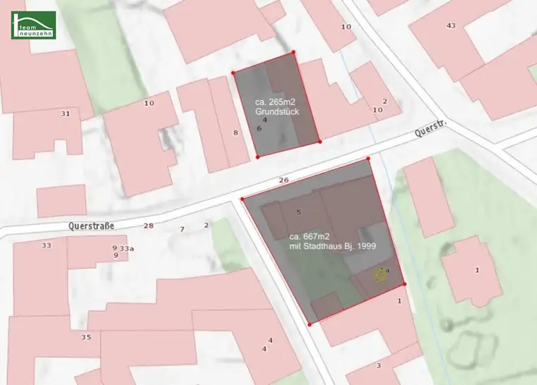 Geniales Stadthaus Bj. 1999 + moderner Neubau mit ca. 134m² Wnfl. gleich gegenüber. (genehmigt &amp; mit ca. 12Monaten Bauzeit)