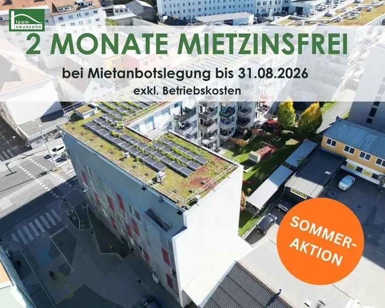 Wohnen in zentraler Lage von Graz - Gut geschnittene 2-Zimmer-Wohnung mit Freifläche!