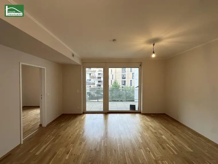 Hofseitige Neubau-Wohnung nahe S-Bahn S7 Kaiserebersdorf mit großer Loggia und Abstellraum!