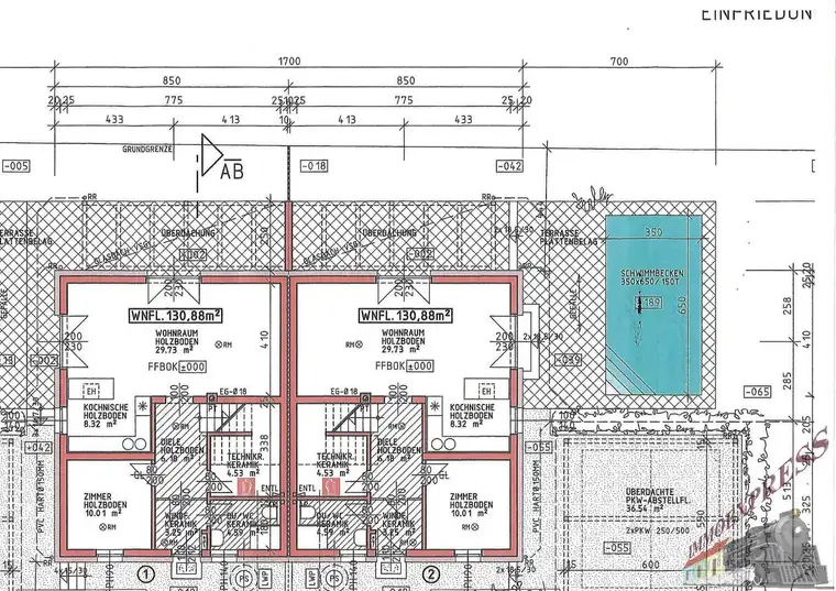 Doppelhaushälfte mit Pool in Bauphase in Mattersburg zu verkaufen