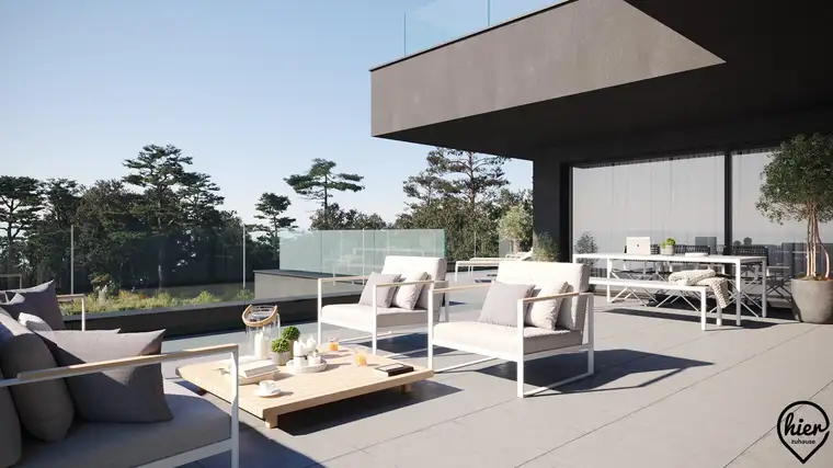 Mariagrün-Leechwald: Penthouse mit Garten. Exklusiv | Ruhig | Grün