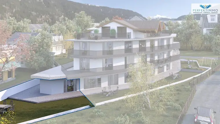 Top 06: Exklusive 2-Zimmer-Neubauwohnung mit Luxusterrasse und Traumgarten