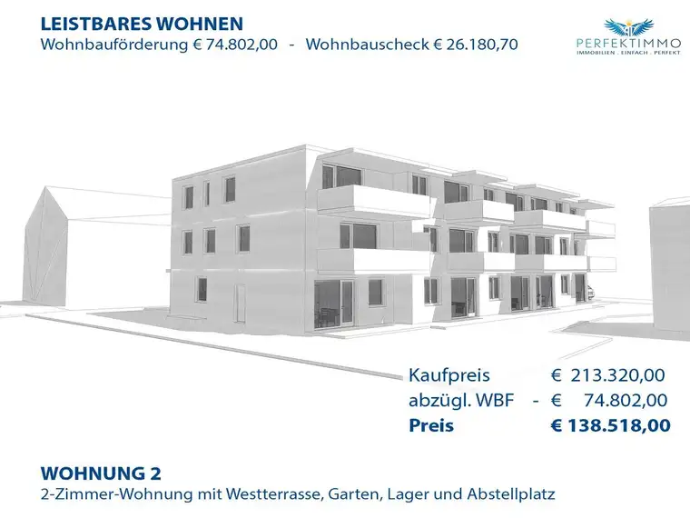 „Wohnen mit Aussicht auf die Geierwand“ - Wohnbaugeförderte Neubauwohnung W 2