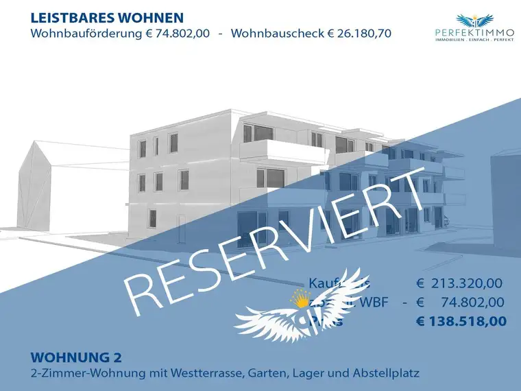 „Wohnen mit Aussicht auf die Geierwand“ - Wohnbaugeförderte Neubauwohnung W 2 *RESERVIERT*
