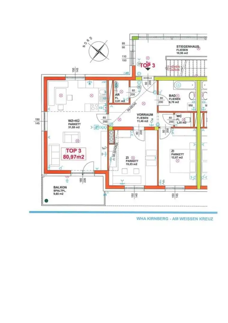 Moderne geförderte Wohnung