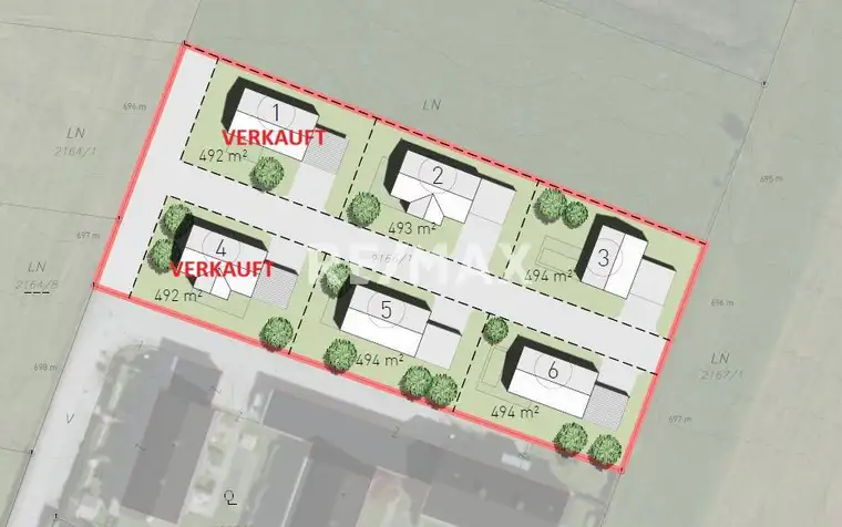 Kaufanbot vorliegend! Nr. 1 von 6: Erschlossenes Baugrundstück in sonniger Lage! Spitzenpreis!