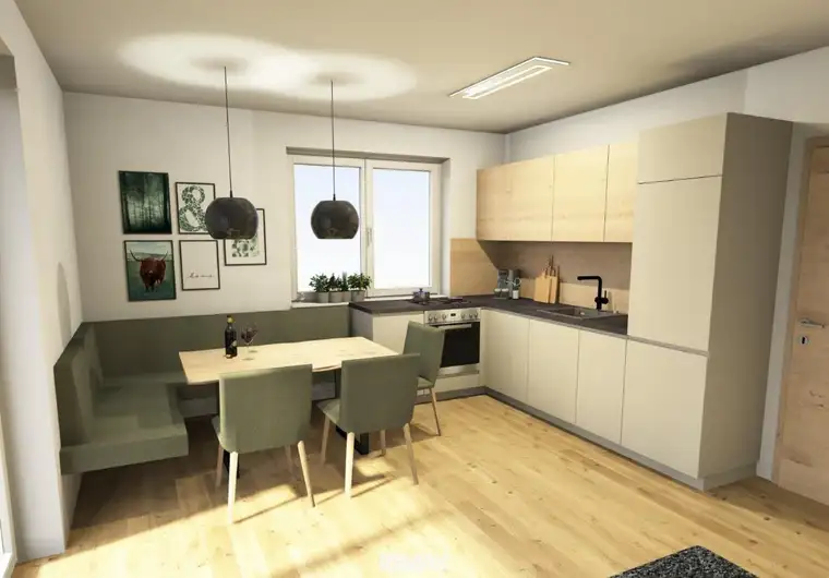 Erstbezug: 3-Zi-Wohnung mit Balkon &amp; Stellplatz in Sankt Gallen, 58,5m², €154.000
