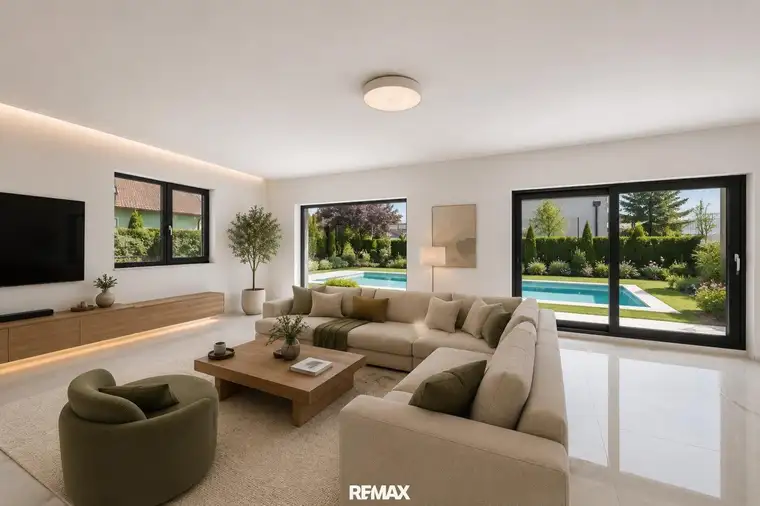 "Luxuriöse Doppelthaushälfte mit Pool, Garten und hochwertiger Ausstattung!"
