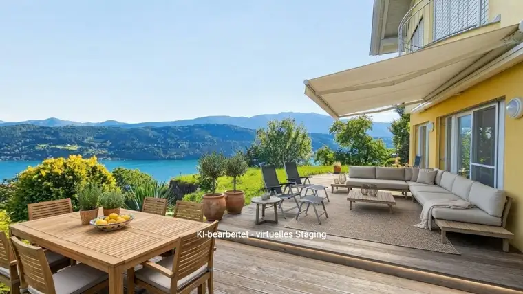 Postkartenblick auf den Millstättersee, exklusive 6-Zi-Villa in Millstatt.