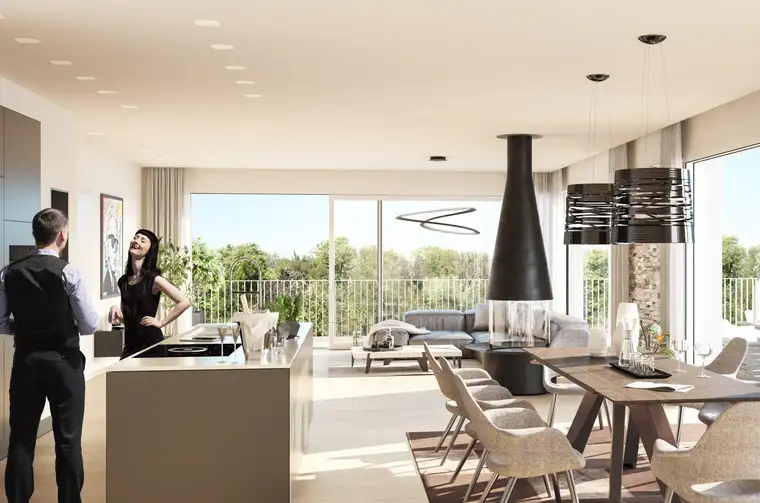 Lebenswert inmitten der Stadt: Penthouse mit 77m² Terrasse im Graumann-Park