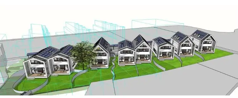 Bad Fischau: NEUES WOHNBAUPROJEKT! Top modernes, freistehendes Einfamilienhaus auf 3 Etagen in wunderschöner Lage