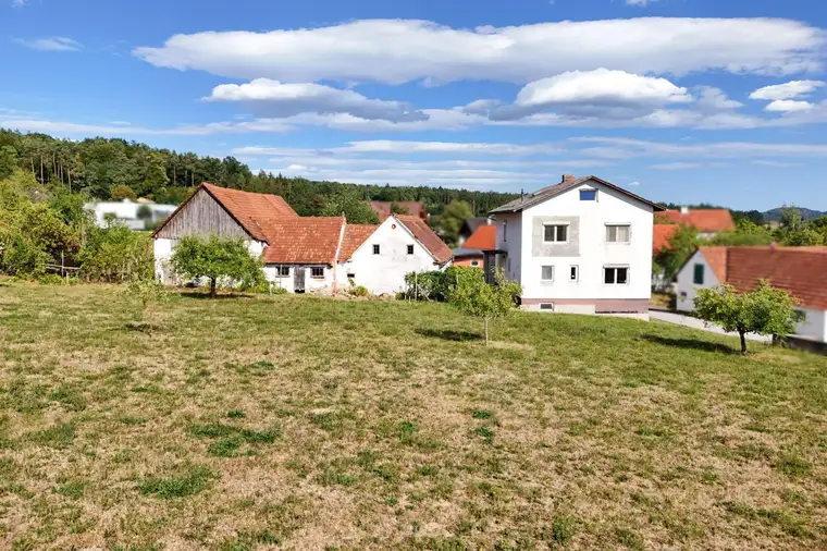 Walkersdorf bei Ottendorf: Wohnhaus mit traditionellem Vierseithof als Nebengebäude auf großzügigem Grundstück