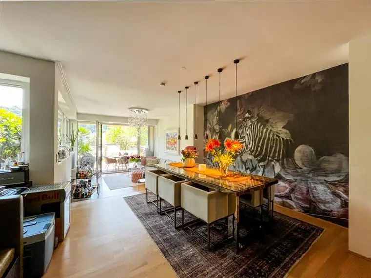 Linz Urfahr: Elegante Garten-Wohnung an der Donau zum Wohlfühlen.