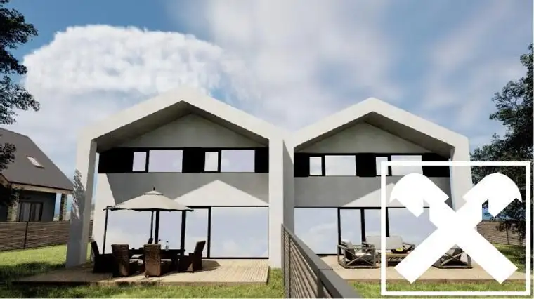 Baubewilligtes Projekt - Doppelwohnhaus mit Carports