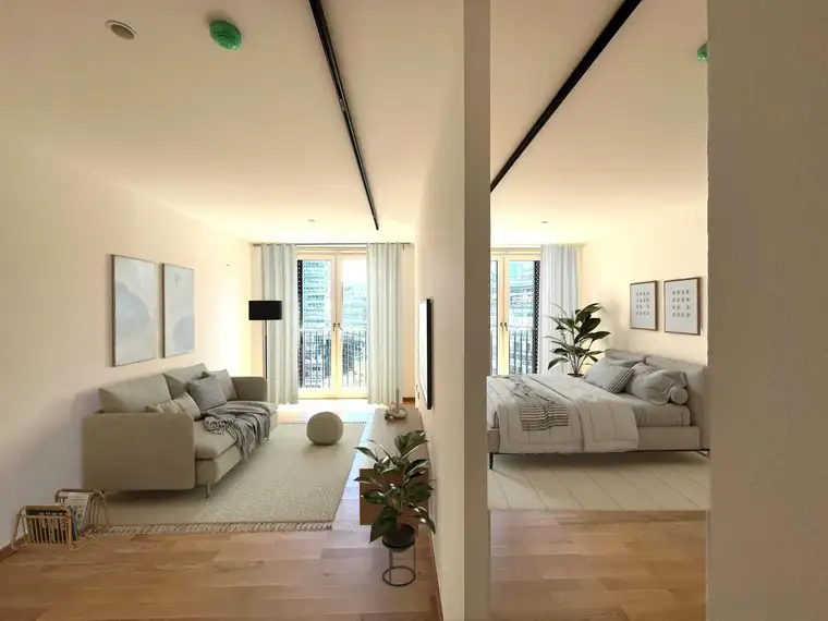 Smarte 1 1/2 Zimmer-Wohnung – Erstbezug in den DC Flats - zu mieten in 1220 Wien