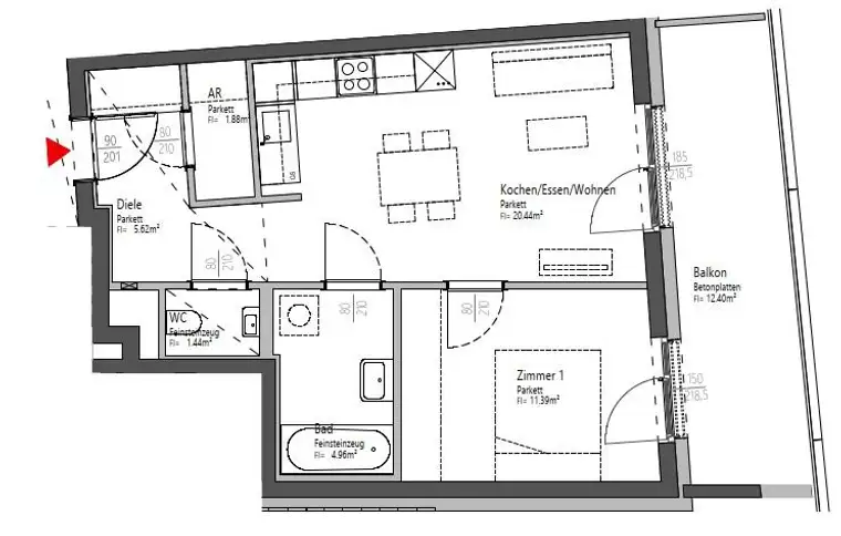 Charmante 2-Zimmer Wohnung - mit perfekter Anbindung ins Zentrum - 8020 Graz