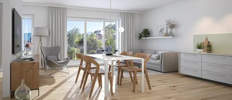 Wohnen am Traunsee: 1,5-Zimmer-Apartment mit Balkon