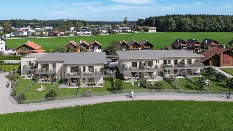 Jetzt Rohbaubesichtigung vereinbaren | Traumhafte Gartenwohnung in Perwang am Grabensee