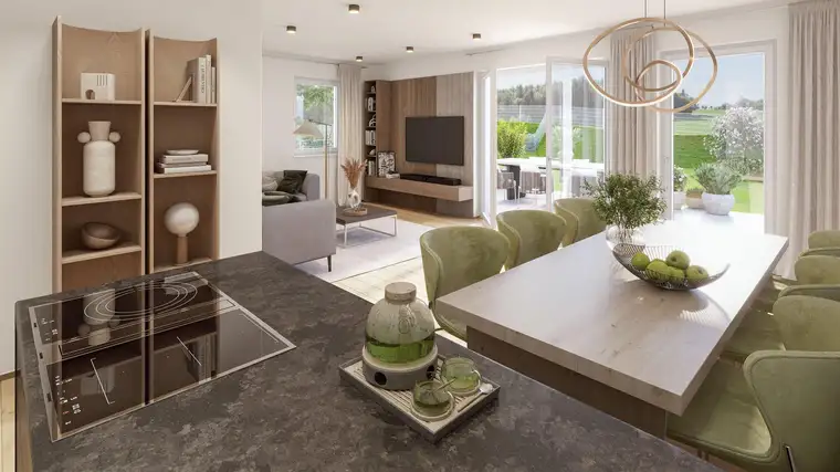 BAUSTART ERFOLGT!!! Traumhafte EG-Gartenwohnung in Perwang am Grabensee für 448.000,00 €!