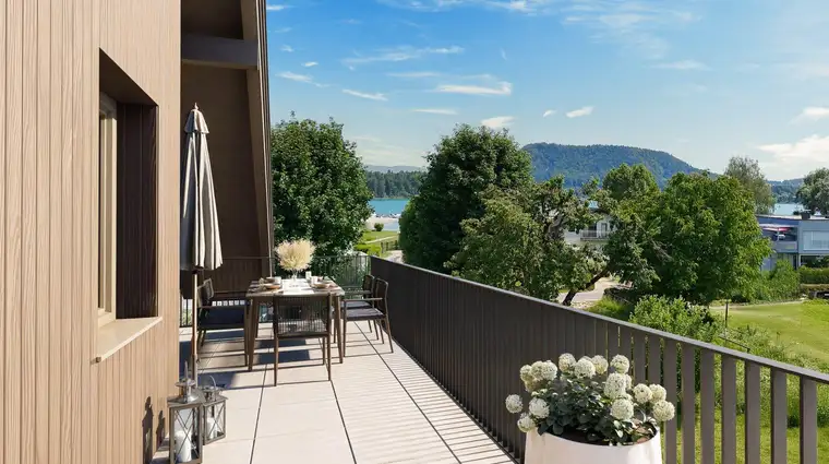 Dachgeschoßwohnung inkl. SEEBLICK – Erstbezug mit Terrasse und 3 Zimmern!