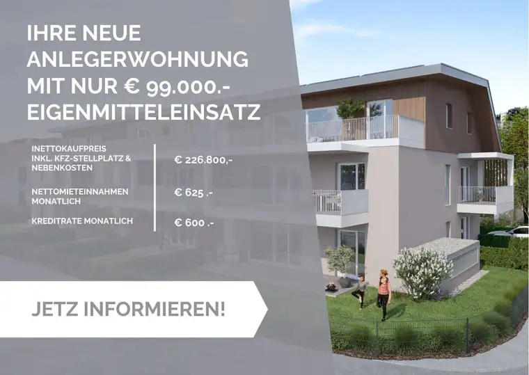 Jetzt zuschlagen: Top Rendite mit dieser Anlegerwohnung in Oberndorf!